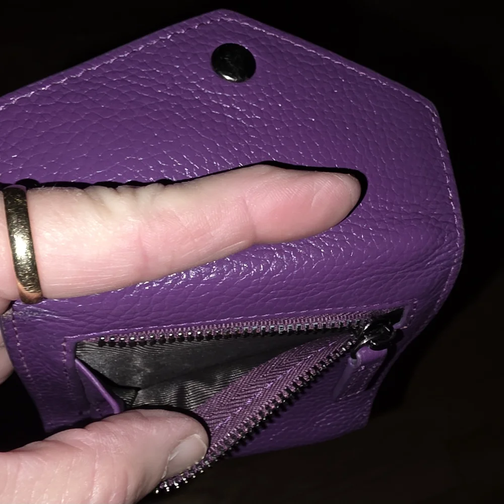 Lavemi RFID Purple Leather Wallet for Women TRIFOLD SKINNY PRETTY COLOR - Picture 6 of 9